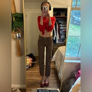 Brown denim Gap straight leg jeans